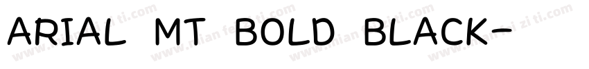 ARIAL MT BOLD BLACK字体转换